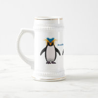 Niedliche Macaroni-Pinguin-Cartoon-Abbildung