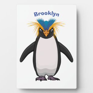 Niedliche Macaroni-Pinguin-Cartoon-Abbildung Fotoplatte