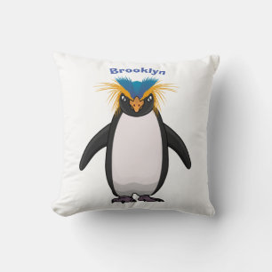 Niedliche Macaroni-Pinguin-Cartoon-Abbildung Kissen