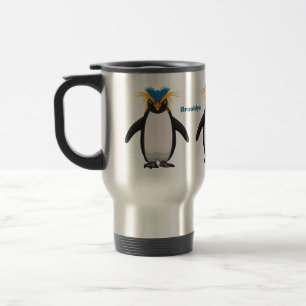 Niedliche Macaroni-Pinguin-Cartoon-Abbildung Reisebecher