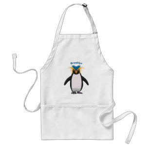 Niedliche Macaroni-Pinguin-Cartoon-Abbildung Schürze