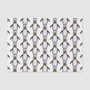Niedliche Macaroni-Pinguin-Cartoon-Abbildung Seidenpapier