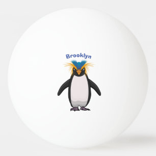 Niedliche Macaroni-Pinguin-Cartoon-Abbildung Tischtennisball