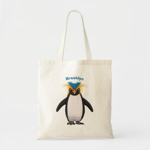 Niedliche Macaroni-Pinguin-Cartoon-Abbildung Tragetasche