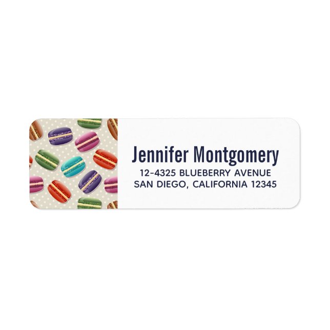 Niedliche Macarons-Muster mit Polka-Punkten (Vorne)