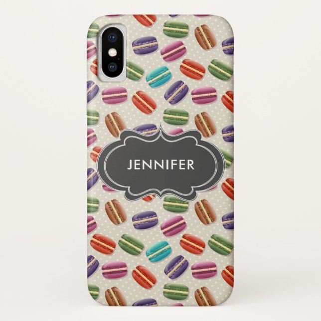 Niedliche Macarons-Muster mit Polka-Punkten Case-Mate iPhone Hülle (Rückseite)