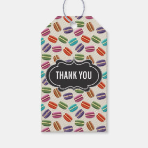Niedliche Macarons Muster Vielen Dank Geschenkanhänger