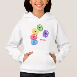 Niedliche Macaros Cartoon Illustration Hoodie