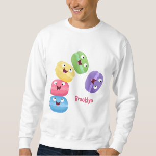 Niedliche Macaros Cartoon Illustration Sweatshirt