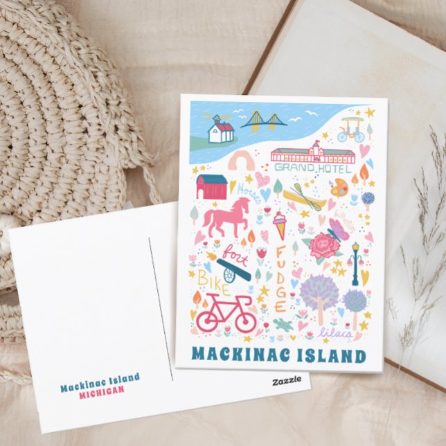 Niedliche Mackinac Insel Michigan Karte Lieblingse (Von Creator hochgeladen)
