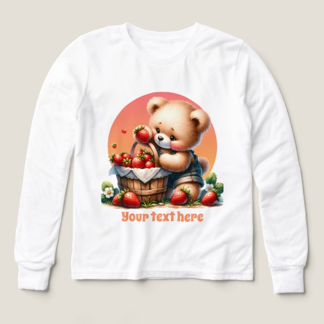 Niedliche Mädchen Bärenliebhaber (Design Vorderseite)