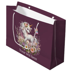 Niedliche Mädchen Einhorn-Party anpassbar Große Geschenktüte