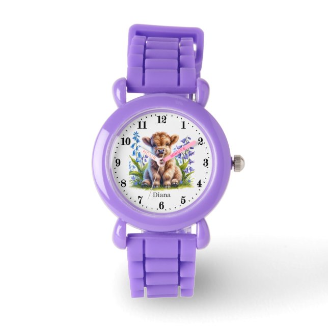 Niedliche Mädchen Höllenkuhe geben Namen Armbanduhr (Vorderseite)
