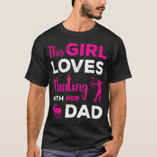 Niedliche Mädchen Jagd Vater Tochter Jagd Buddy Hu T-Shirt