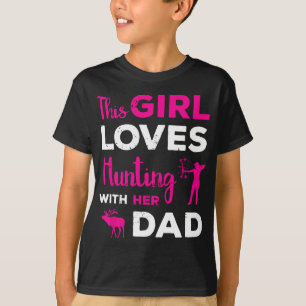 Niedliche Mädchen Jagen Geschenk Vater Tochter Jag T-Shirt