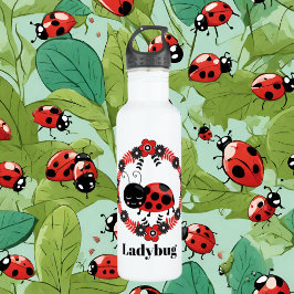 Niedliche Mädchen ladybug geben Wasserflasche Edelstahlflasche