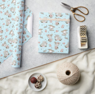 Niedliche Mädchen lesen Bücher Geschenkideen Geschenkpapier