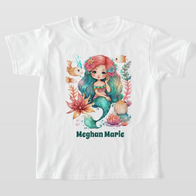 niedliche Mädchen meraid tragen den Namen T-Shirt (Ablage )