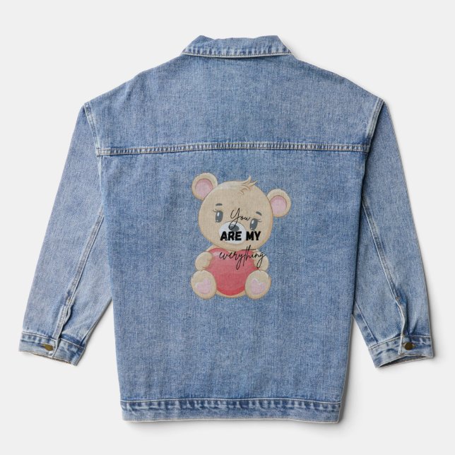 niedliche Mädchenjacken, Lieblingsmädchen Jeansjacke (Rückseite)