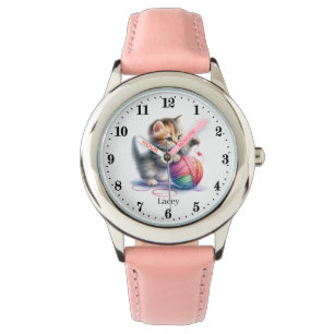 Niedliche Mädchenkatze Armbanduhr