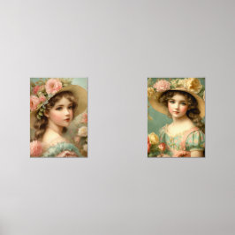 "Niedliche Mädchenkunst" Bilderwand Sets