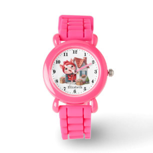 Niedliche Mädchenschweine Armbanduhr