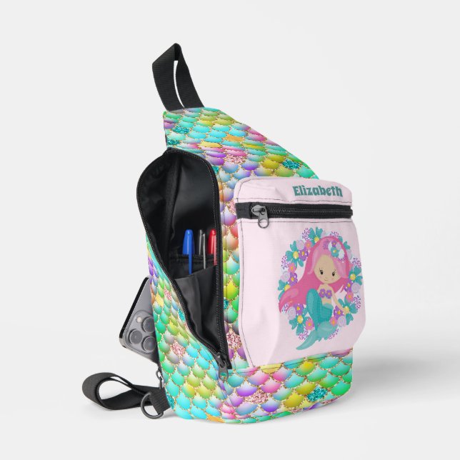 Niedliche Mädels Fantasie tragen Namen Crossbody Bag (Offen)
