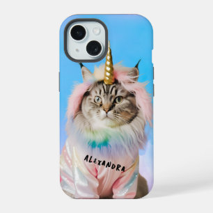Niedliche magische Katze in Pajamas iPhone 15 Hülle