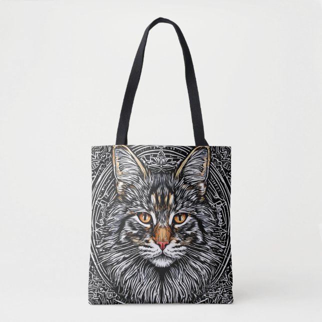 Niedliche Maine Coon Cat Tasche (Vorderseite)