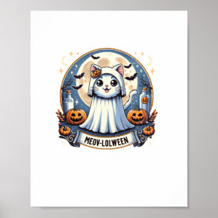 Niedliche Maiskolben im Ghost-KostümHalloween A Poster