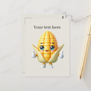Niedliche Maisliebhaber fügen Text hinzu Postkarte