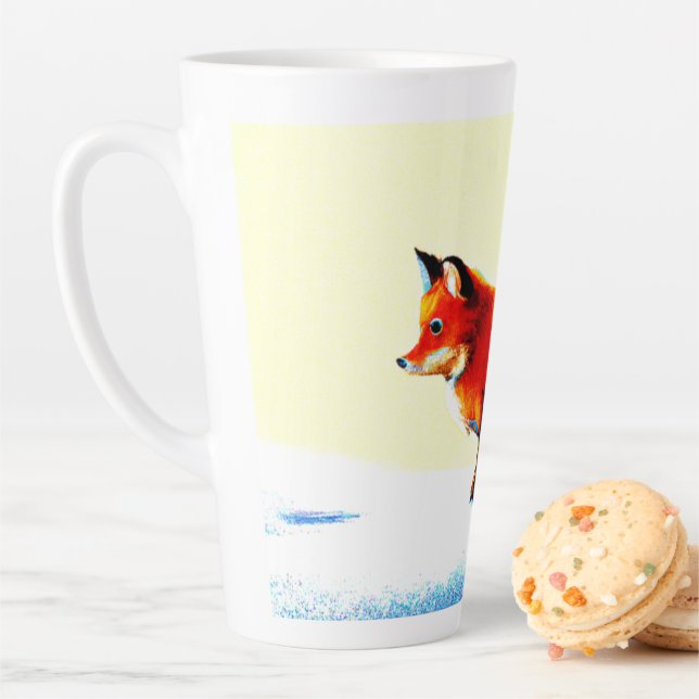 Niedliche Malerei eines Rotfuchs. Jetzt kaufen Milchtasse (Beispiel)