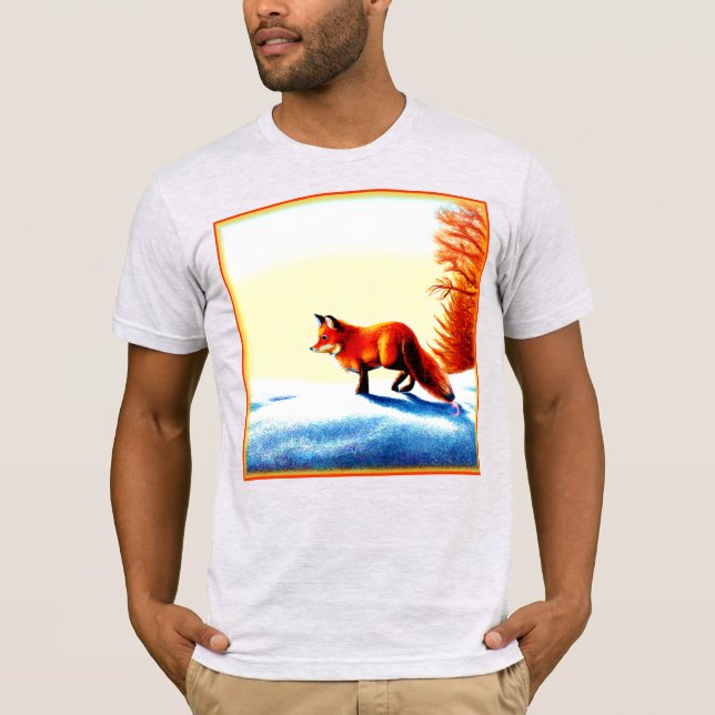 Niedliche Malerei eines Rotfuchs. Jetzt kaufen T-Shirt (Vorderseite)