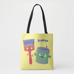 Niedliche Malerpinsel und Zeichenkarikaturen Tasche