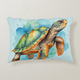Niedliche Malerschildkröte Dekokissen
