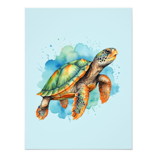 Niedliche Malerschildkröte Fotodruck (Vorne)