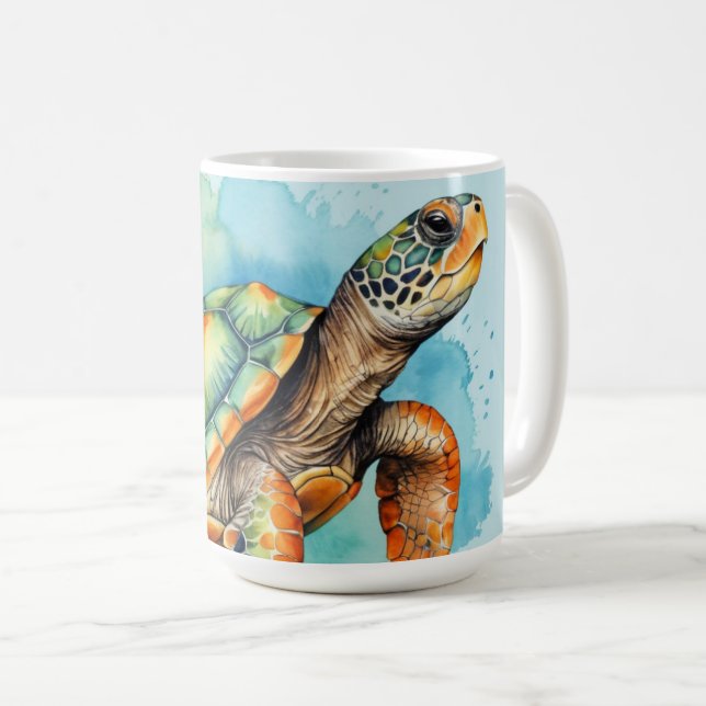 Niedliche Malerschildkröte Kaffeetasse (VorderseiteRechts)