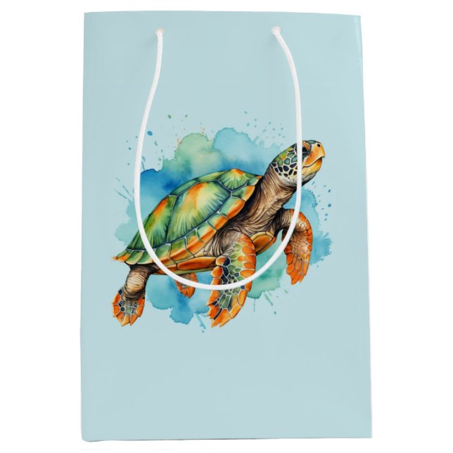 Niedliche Malerschildkröte Mittlere Geschenktüte (Vorderseite)