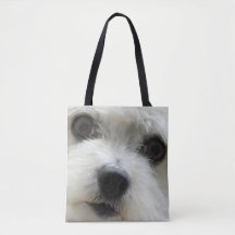 Niedliche maltesische Hundewand Volldrucktasche