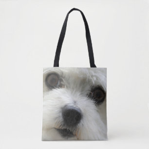 Niedliche maltesische Hundewand Volldrucktasche Tasche