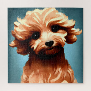 Niedliche Maltipoo-Kunst oder das Portrait Ihres F