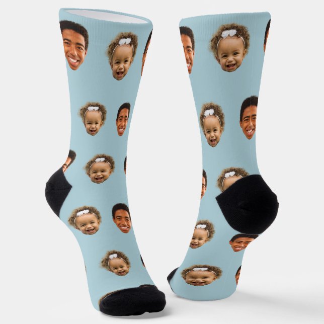 NIEDLICHE MAMA 2 FOTO PERSONALISIERT SOCKEN (Gewinkelt)