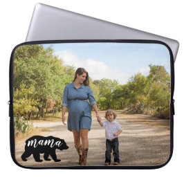 Niedliche Mama Bar Silhouette mit individuellem Fo Laptopschutzhülle