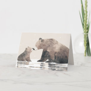 Niedliche Mama Bären Happy Mother Day Foto Card Dankeskarte