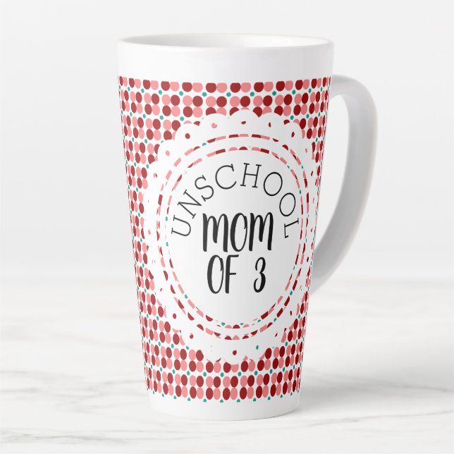 Niedliche Mama der Anzahl der Kinderdots ohne Schu Milchtasse (Rechte Ecke)