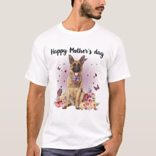 Niedliche Mama der Deutschen Schäferhirde Blume Gl T-Shirt