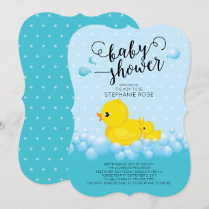 Niedliche Mama Duck & Baby Dusche Einladung