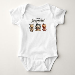 Niedliche Mama-, Monster- und Kürbischarakter Baby Strampler