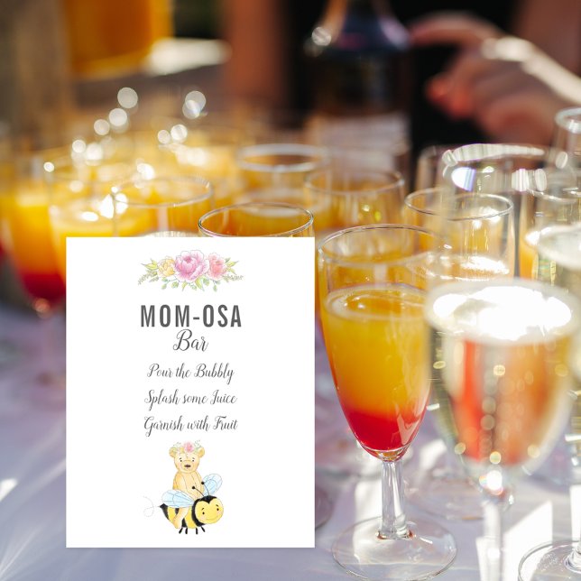 Niedliche Mama-osa Bar Girl Teddy Bear Babydusche Poster (Von Creator hochgeladen)