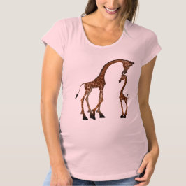 Niedliche Mama-u. Baby-Giraffe T-Shirt